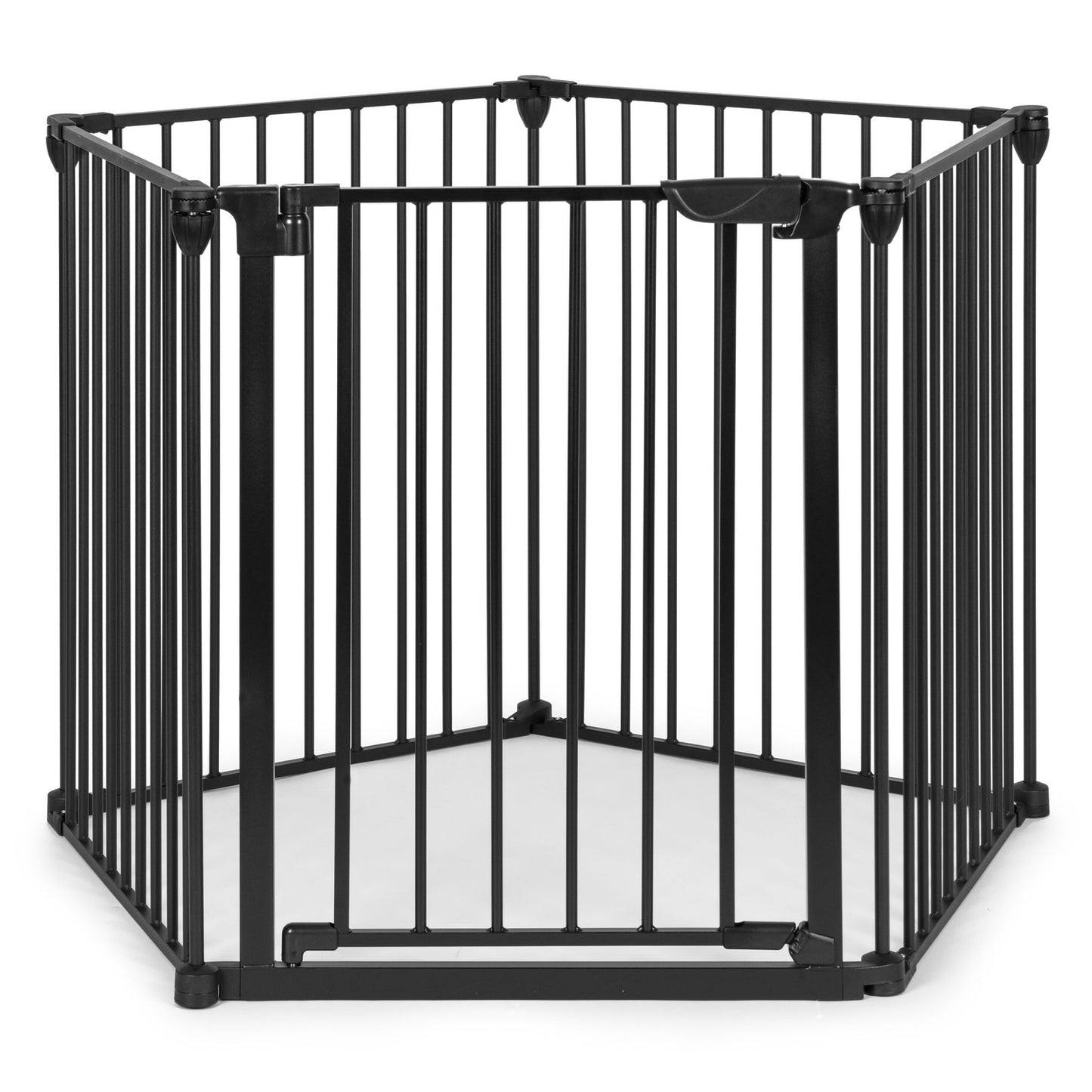 Playpen safety gate barrier for children and pets, 5 panels, 60 cm, metal, black, ECOTOYS