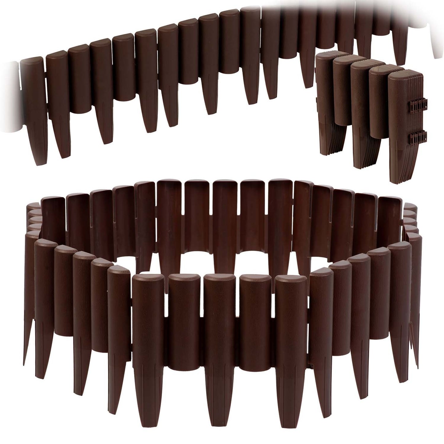 Plonos garden border 220 cm PL-961 brown