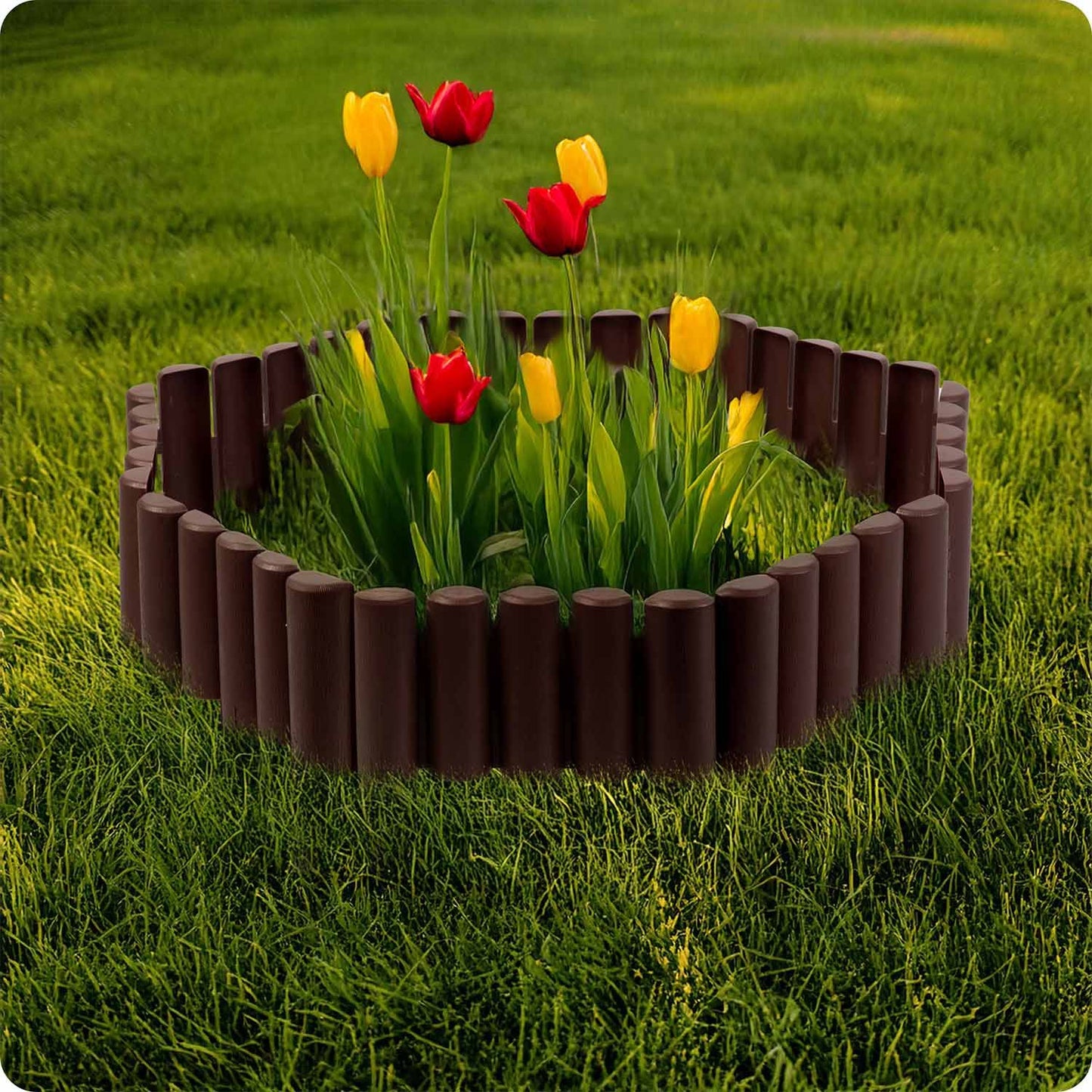 Plonos garden border 220 cm PL-961 brown