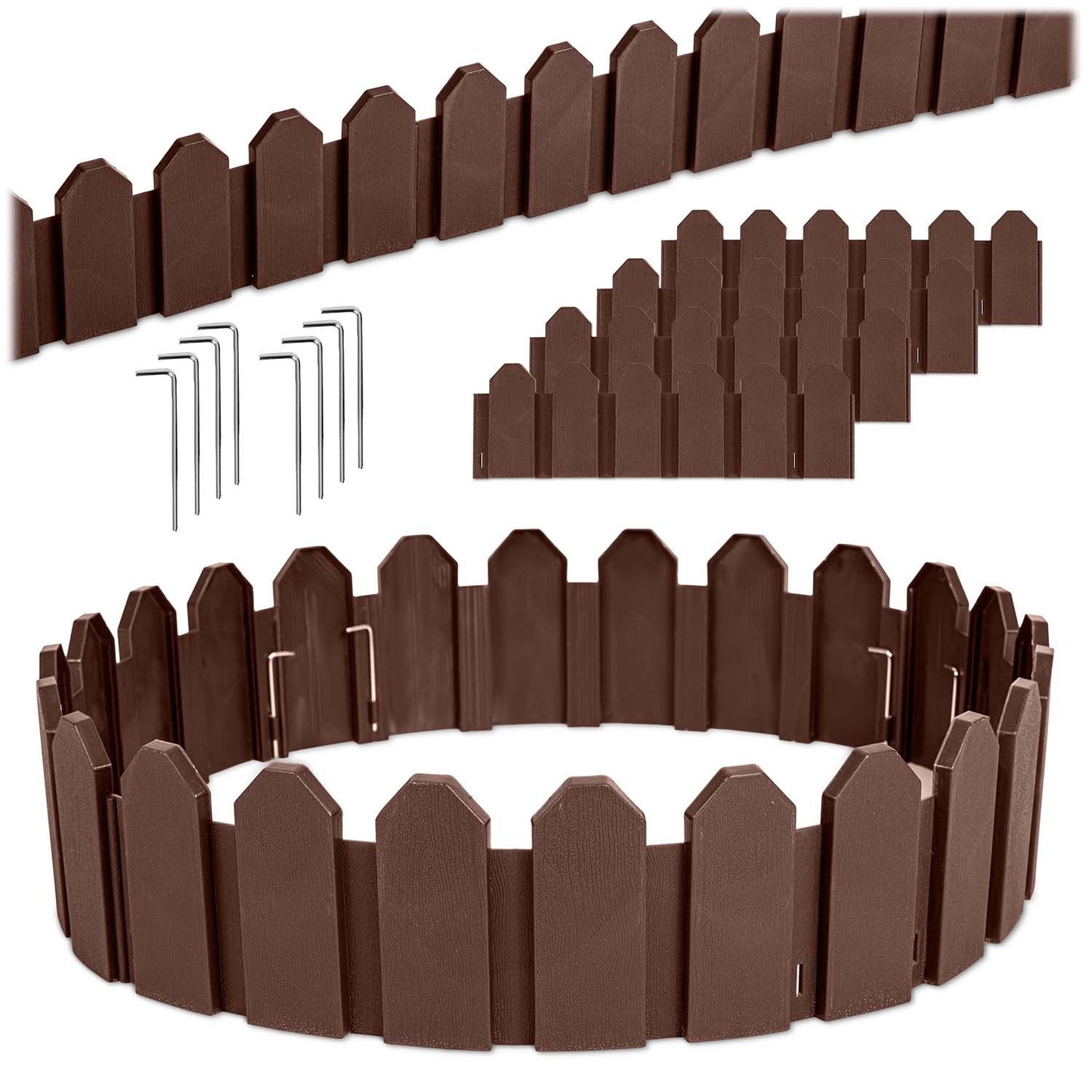 Plonos garden border 240 cm PL-960 brown
