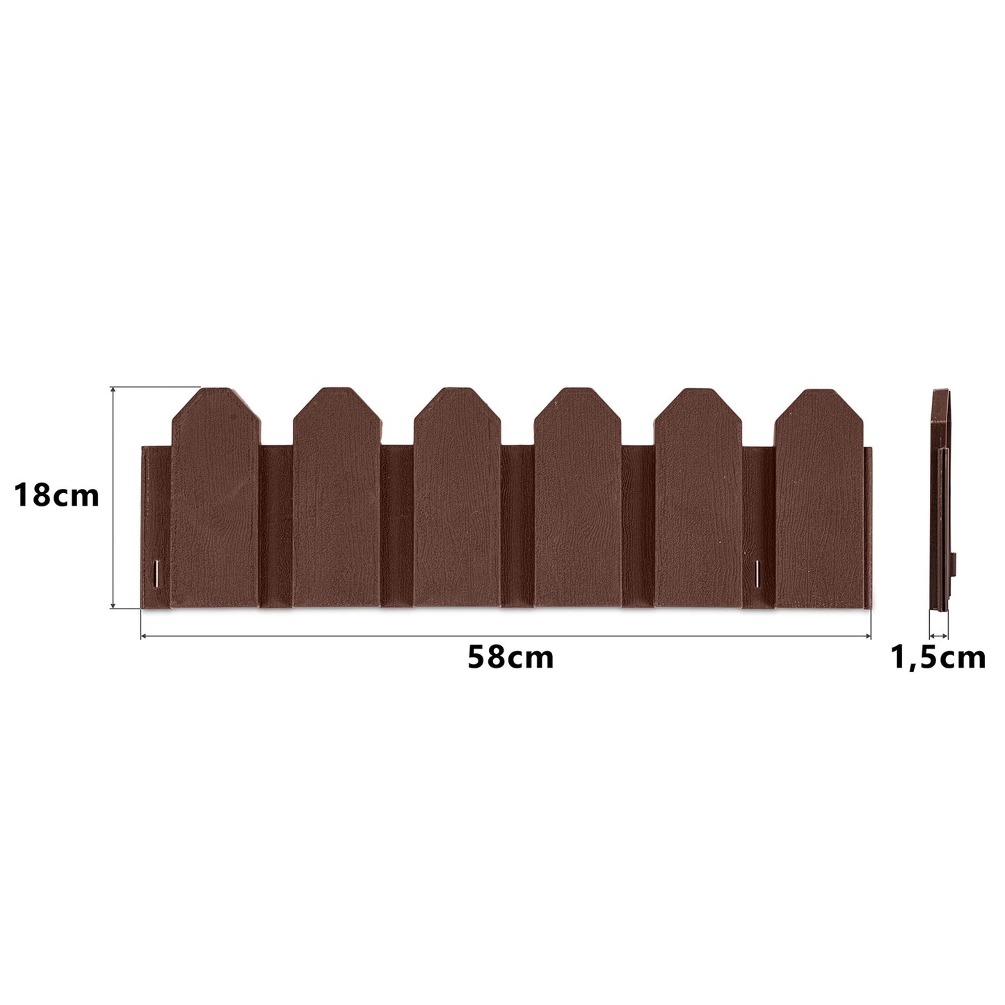 Plonos garden border 240 cm PL-960 brown