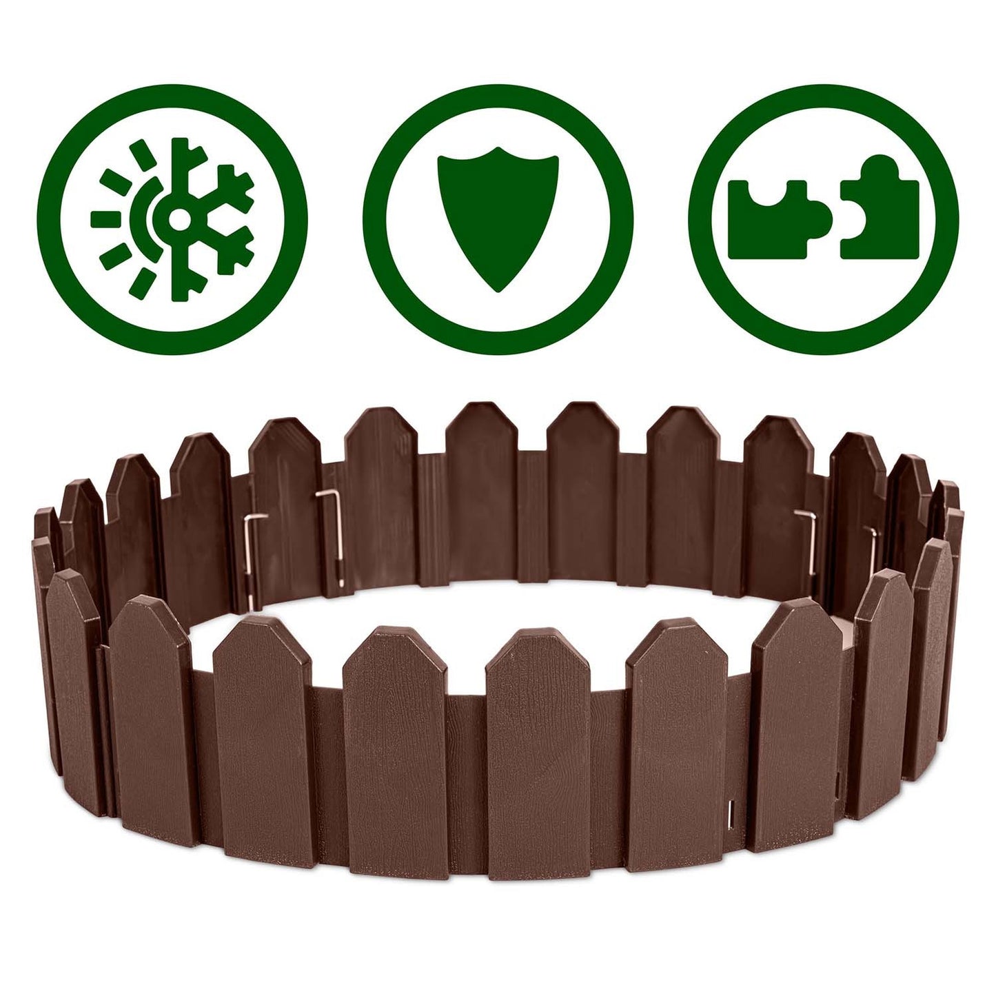 Plonos garden border 240 cm PL-960 brown