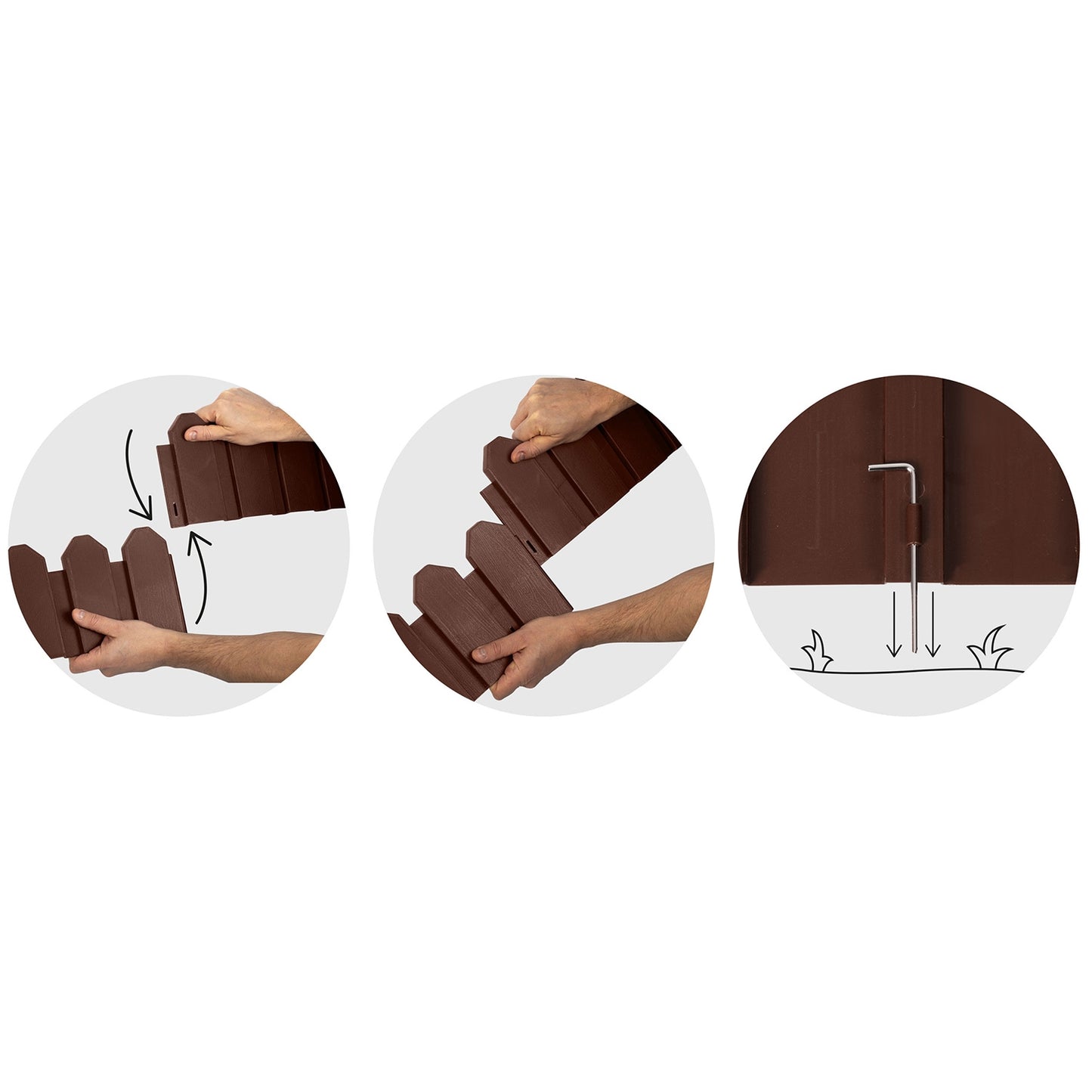 Plonos garden border 240 cm PL-960 brown