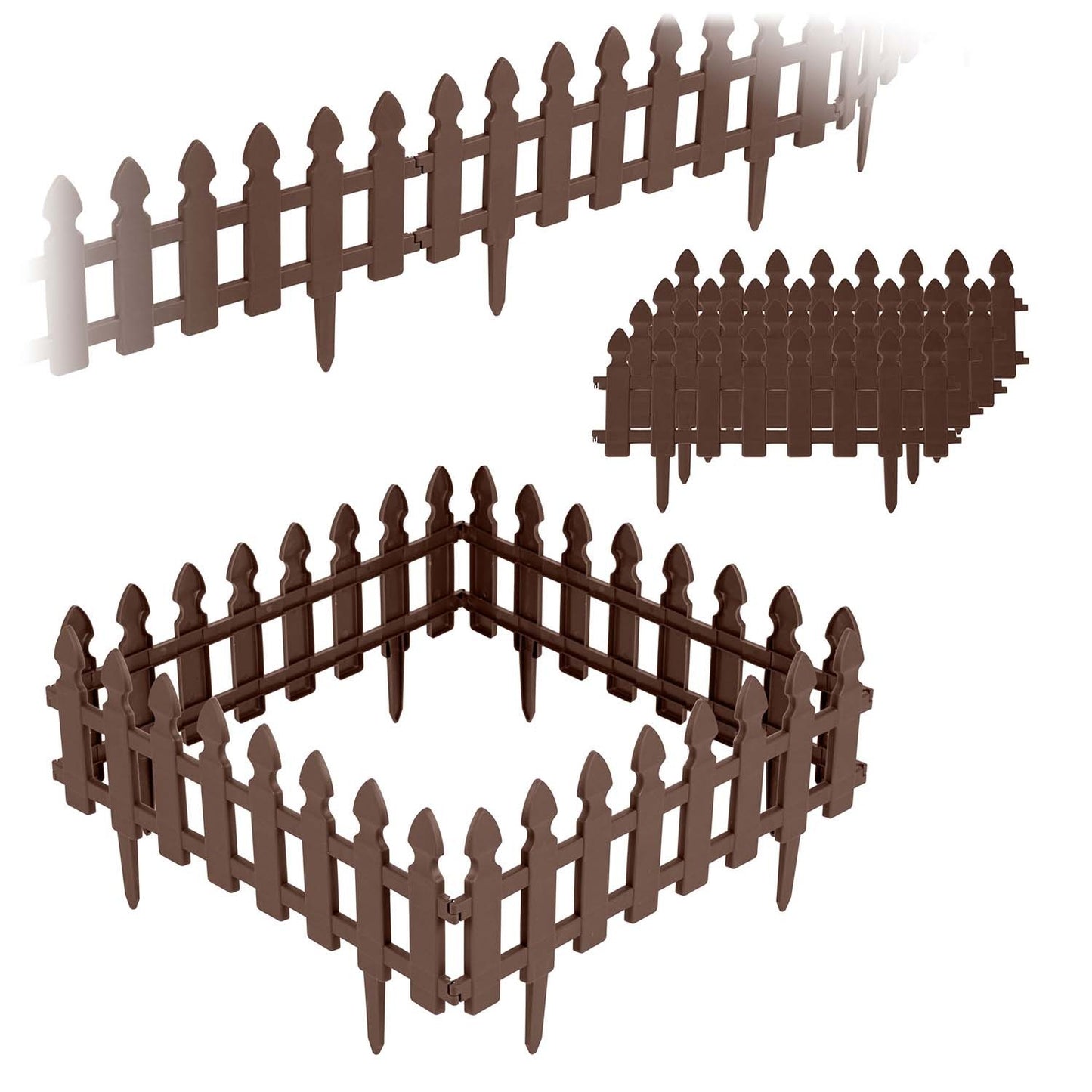 Plonos garden border 240 cm PL-963 brown