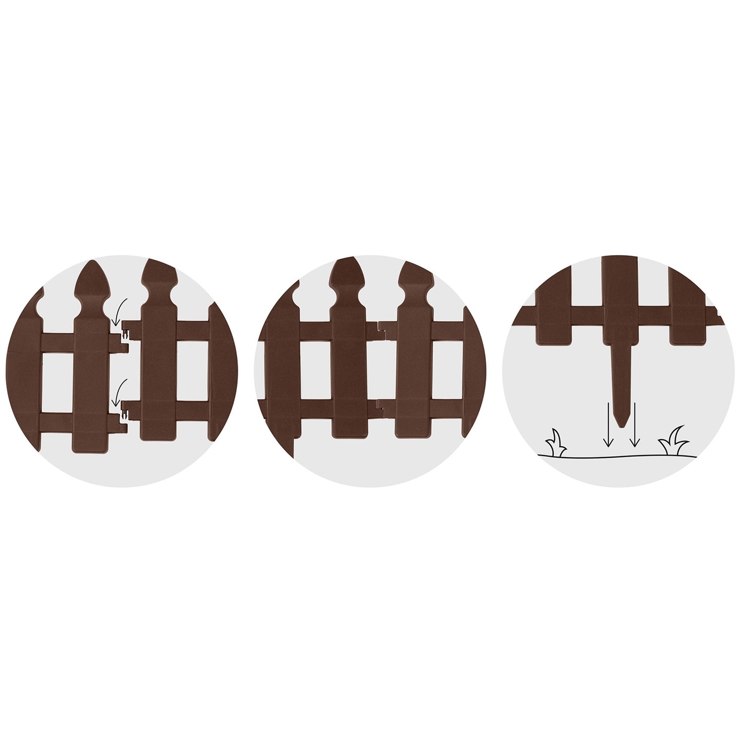 Plonos garden border 240 cm PL-963 brown