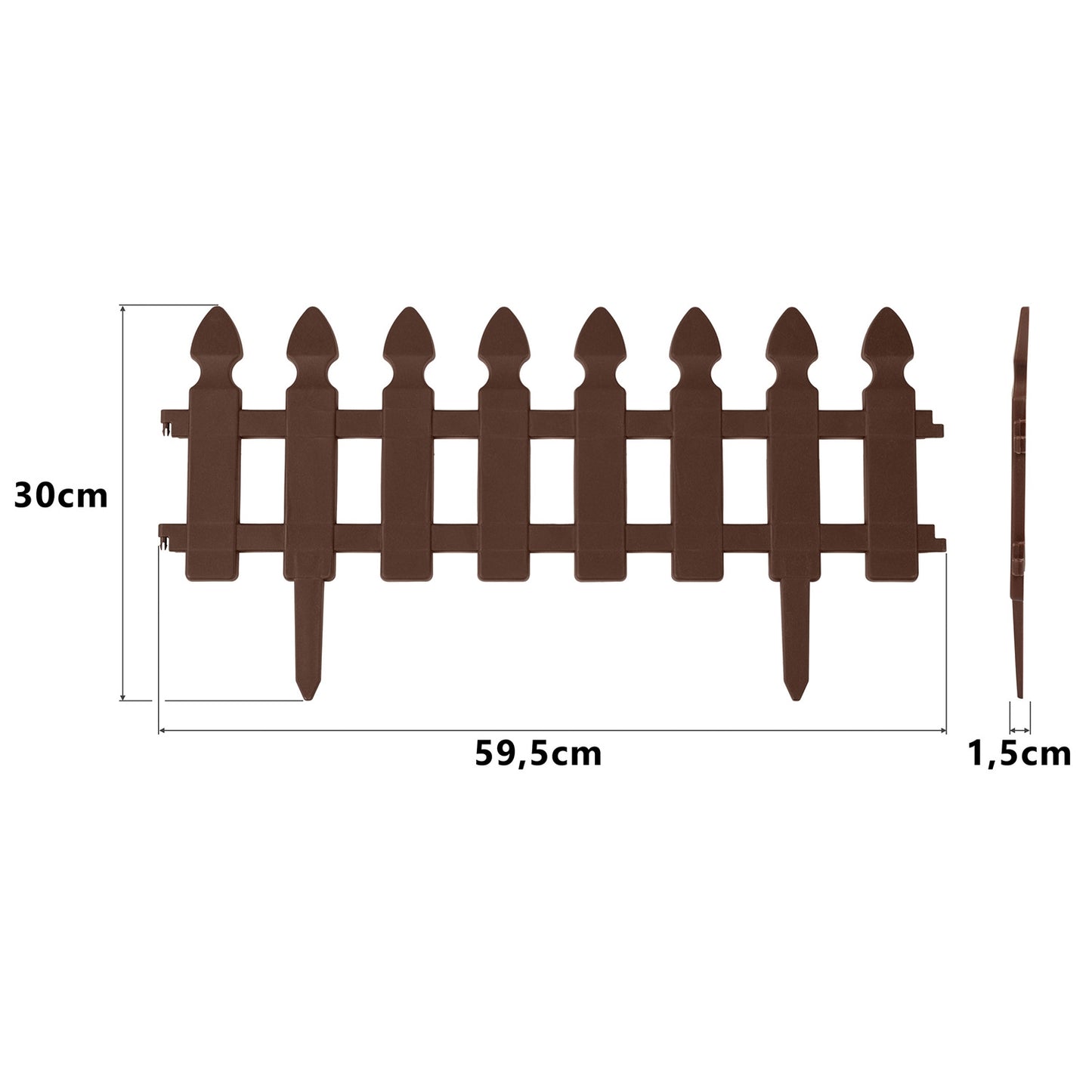 Plonos garden border 240 cm PL-963 brown