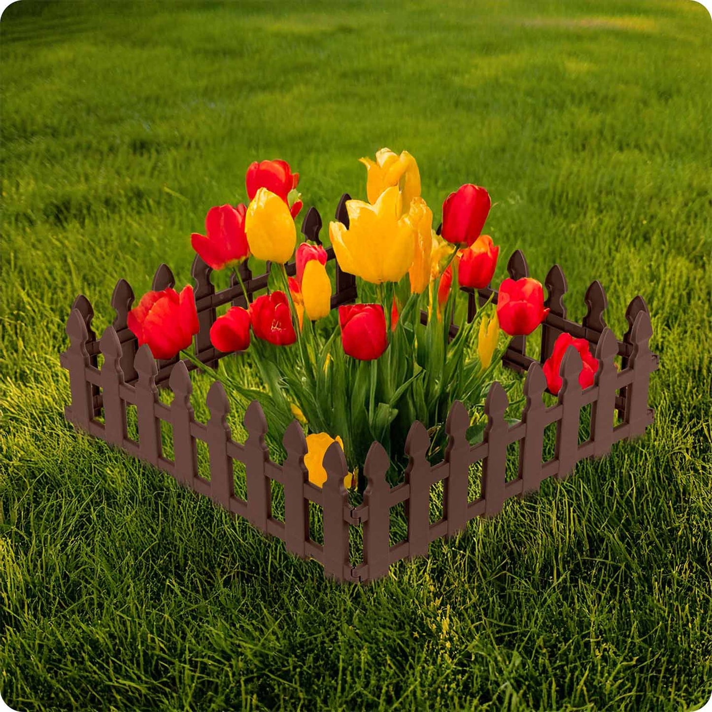 Plonos garden border 240 cm PL-963 brown