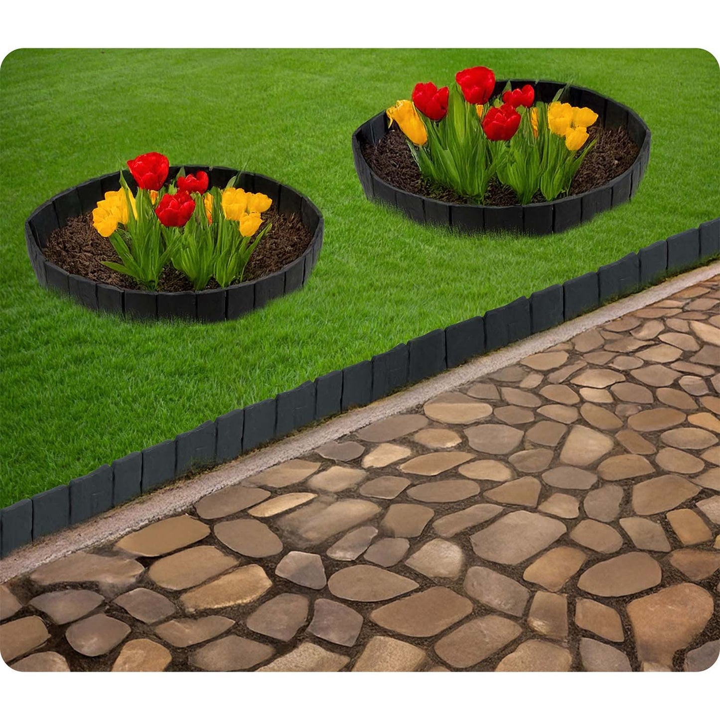 Plonos garden border 250 cm PL-962 anthracite