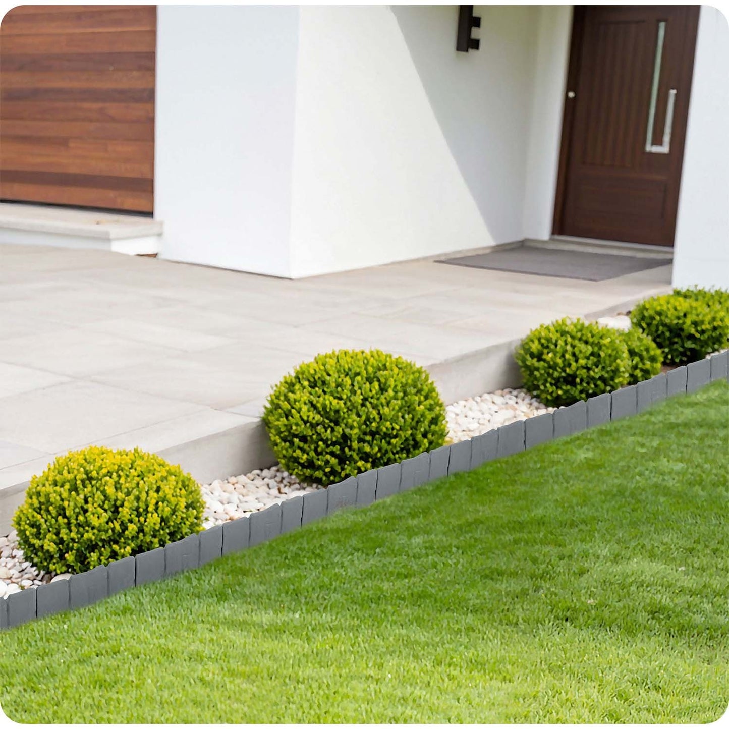 Plonos garden border 250 cm PL-962 gray