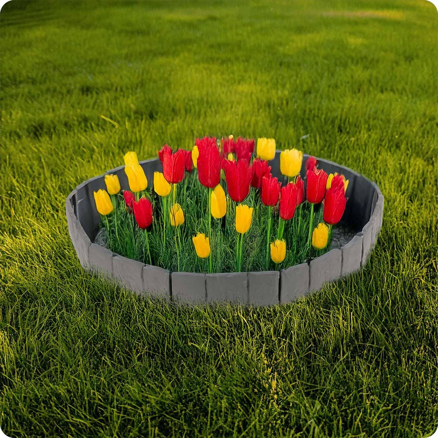 Plonos garden border 250 cm PL-962 gray