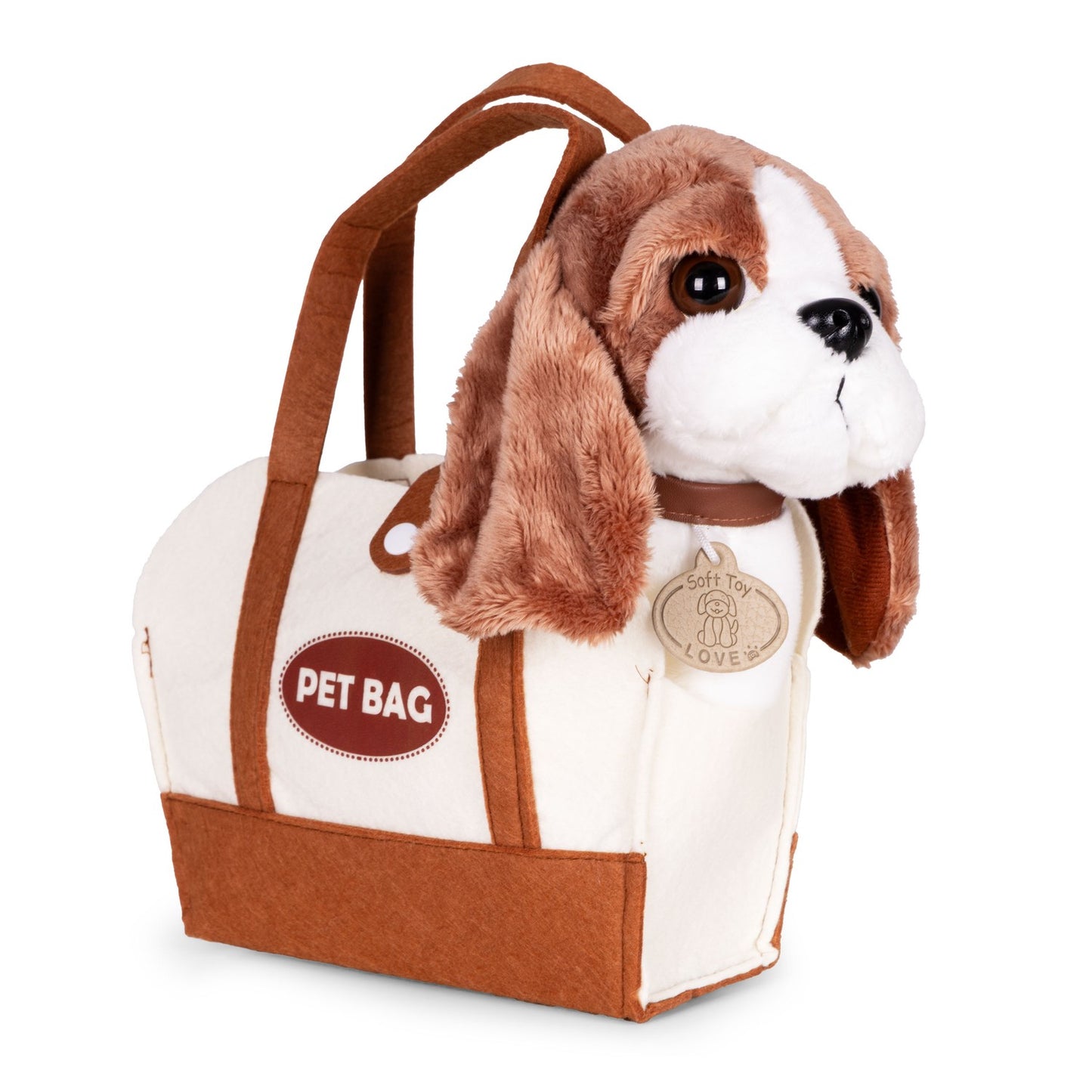 Plush Beagle Toy with Bag & Brush for Kids 3+