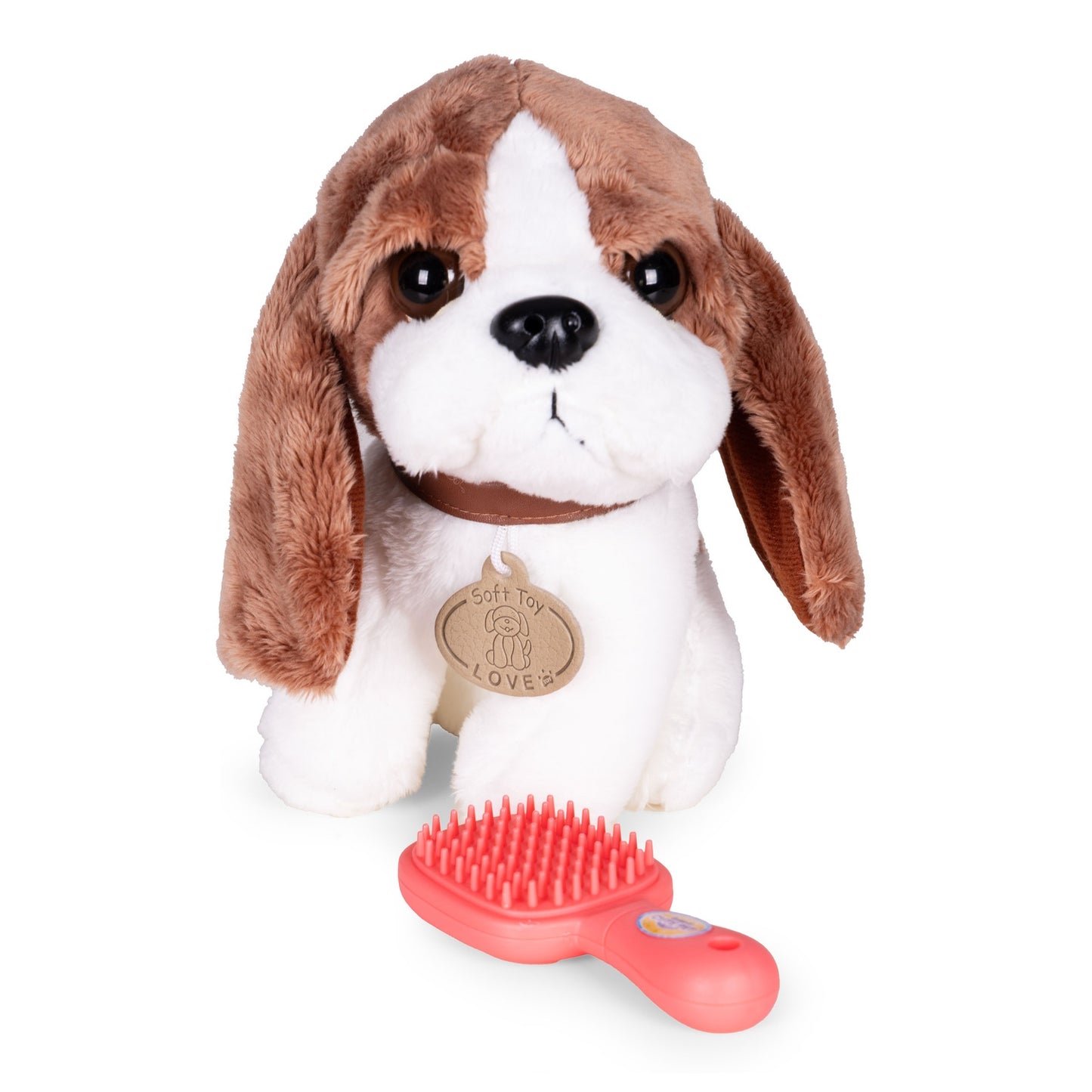 Plush Beagle Toy with Bag & Brush for Kids 3+