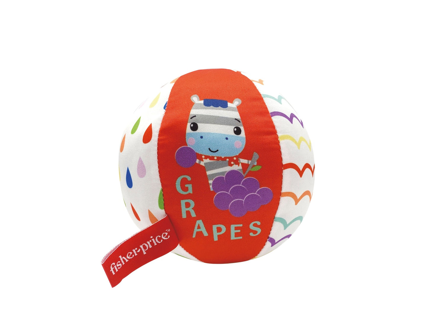 Plush Rattle Ball for Babies, Soft Animal Design, 10cm
