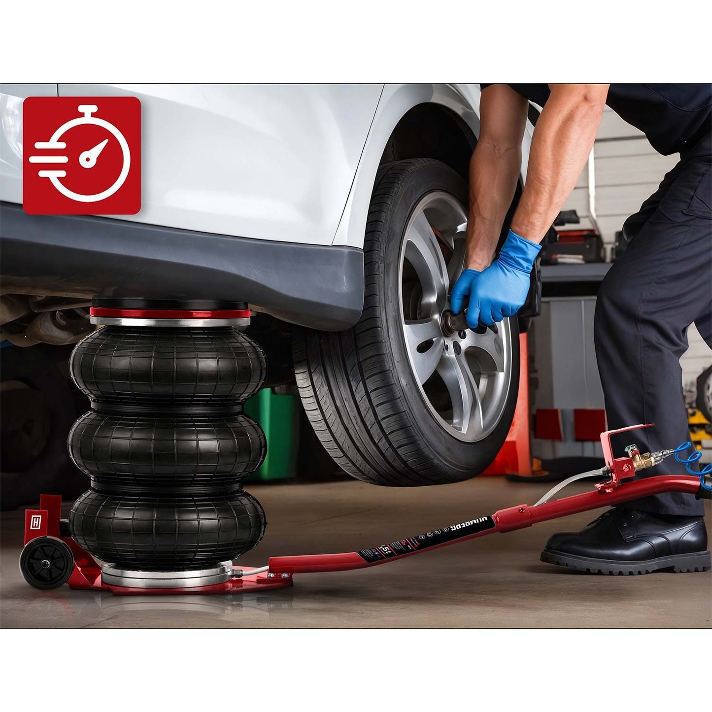 Pneumatic Car Jack 3.5 Ton, 15-40 cm Lift Range