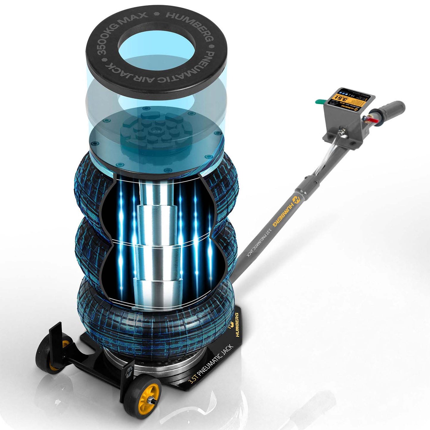 Pneumatic Car Jack 3.5 Ton, 15-40 cm Lift Range