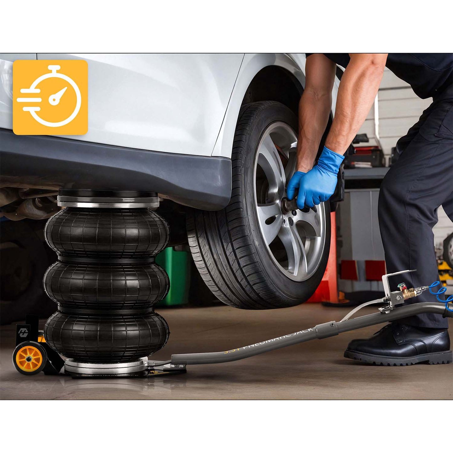 Pneumatic Car Jack 3.5 Ton, 15-40 cm Lift Range