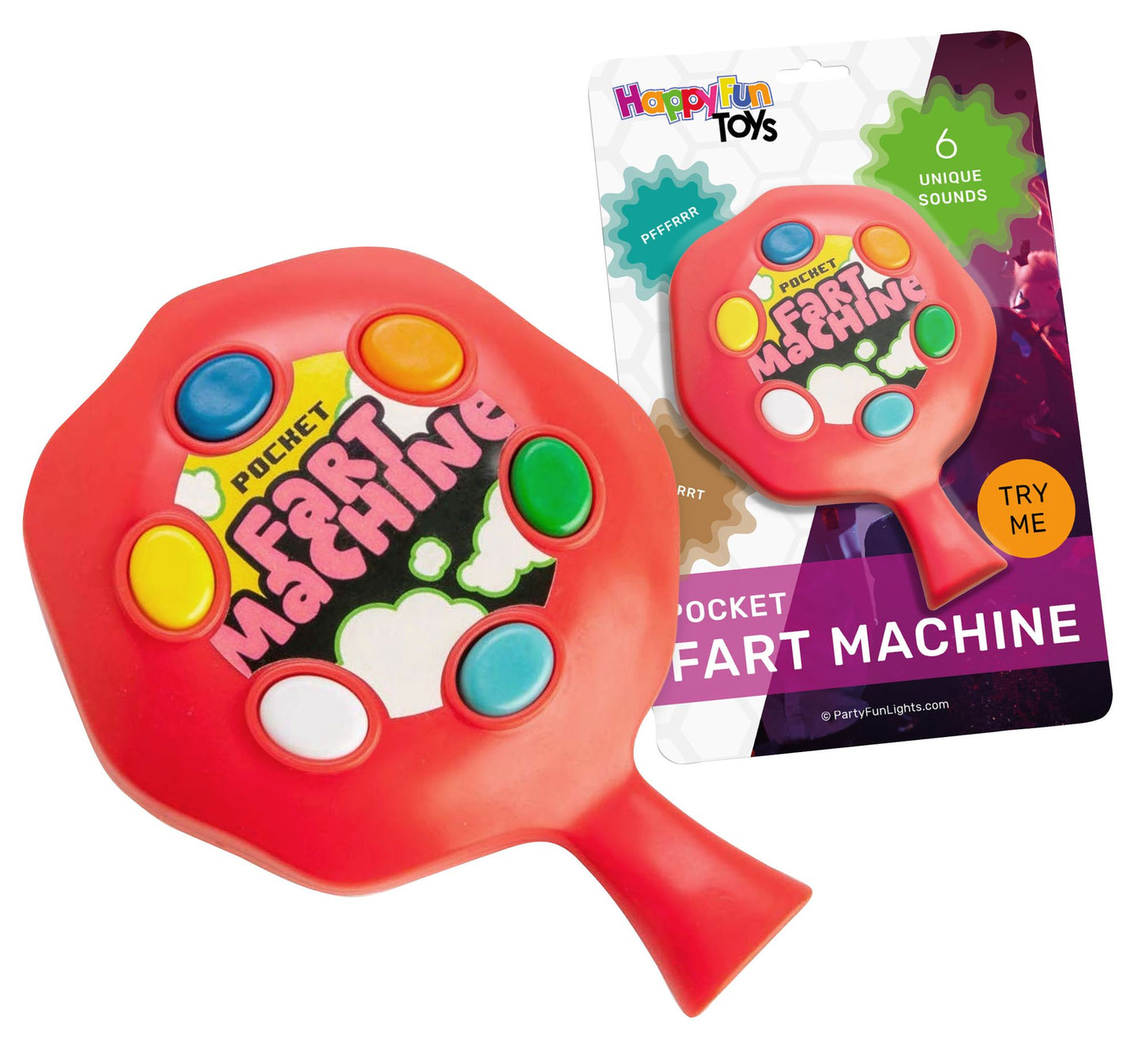 Pocket Fart Machine with 6 Funny Sounds, Batteries Included