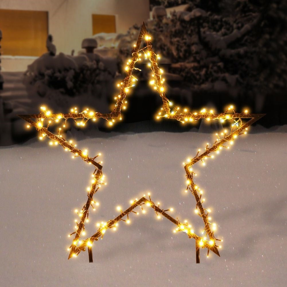 Poinsettia LED - Black metal, for indoor & outdoor use