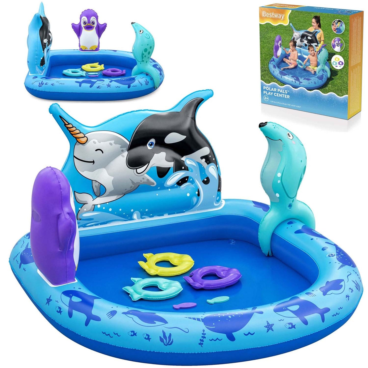 Polar Pals inflatable playground 134 x 131 x 73 cm Bestway 53156