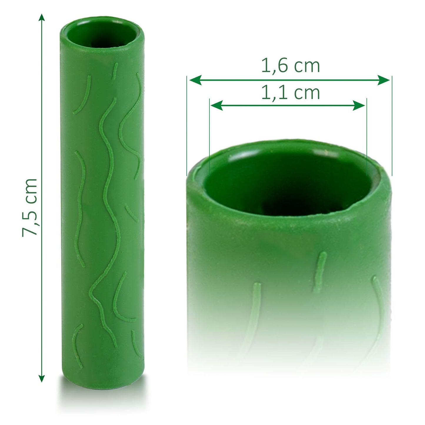 Pole connectors 11mm Plonos PL-941 green 10pcs