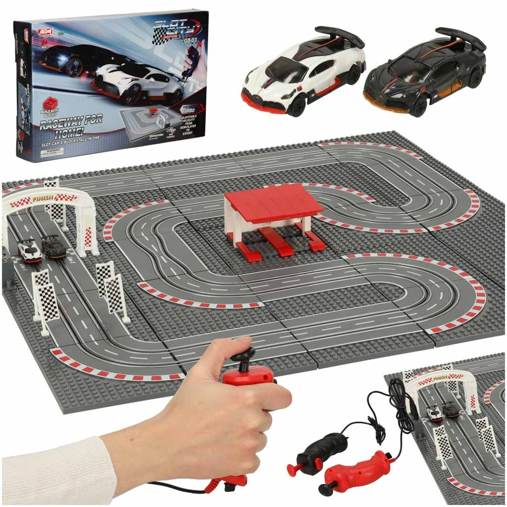 Police car racing track 64x64cm