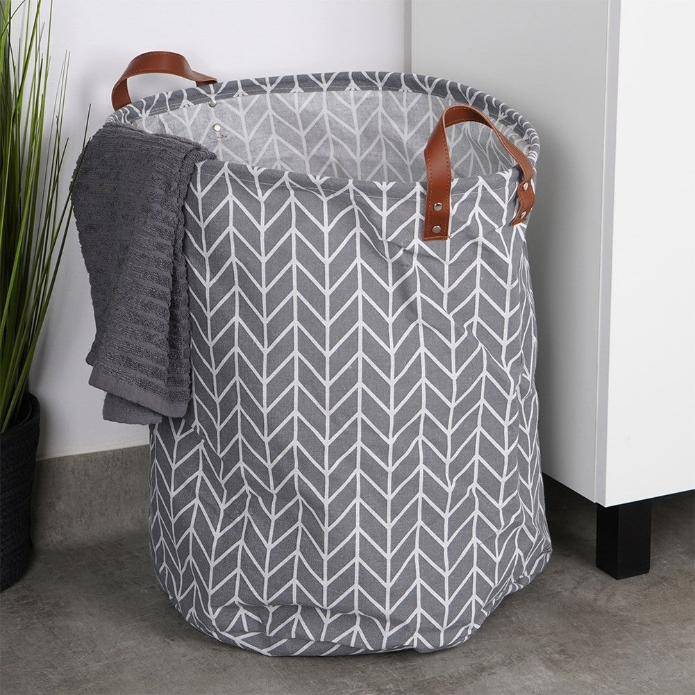 Polyester Laundry Basket with Handle for Bathroom