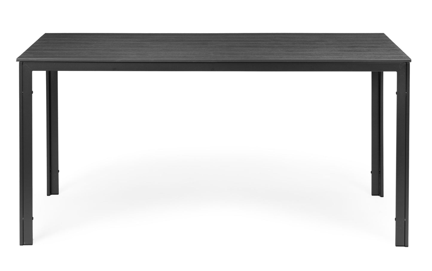 Polywood 6 seater garden table with patio furniture, gray
