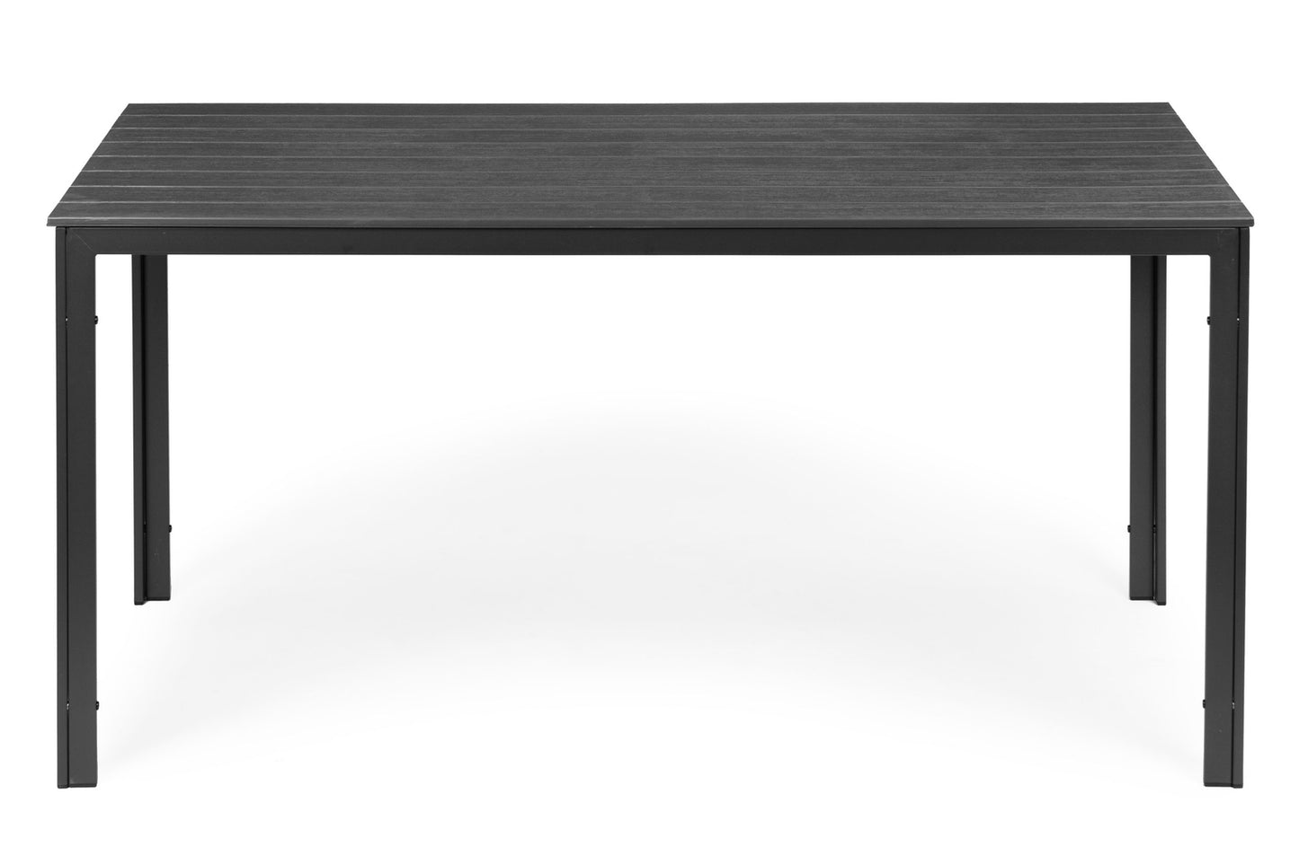 Polywood 6 seater garden table with patio furniture, gray
