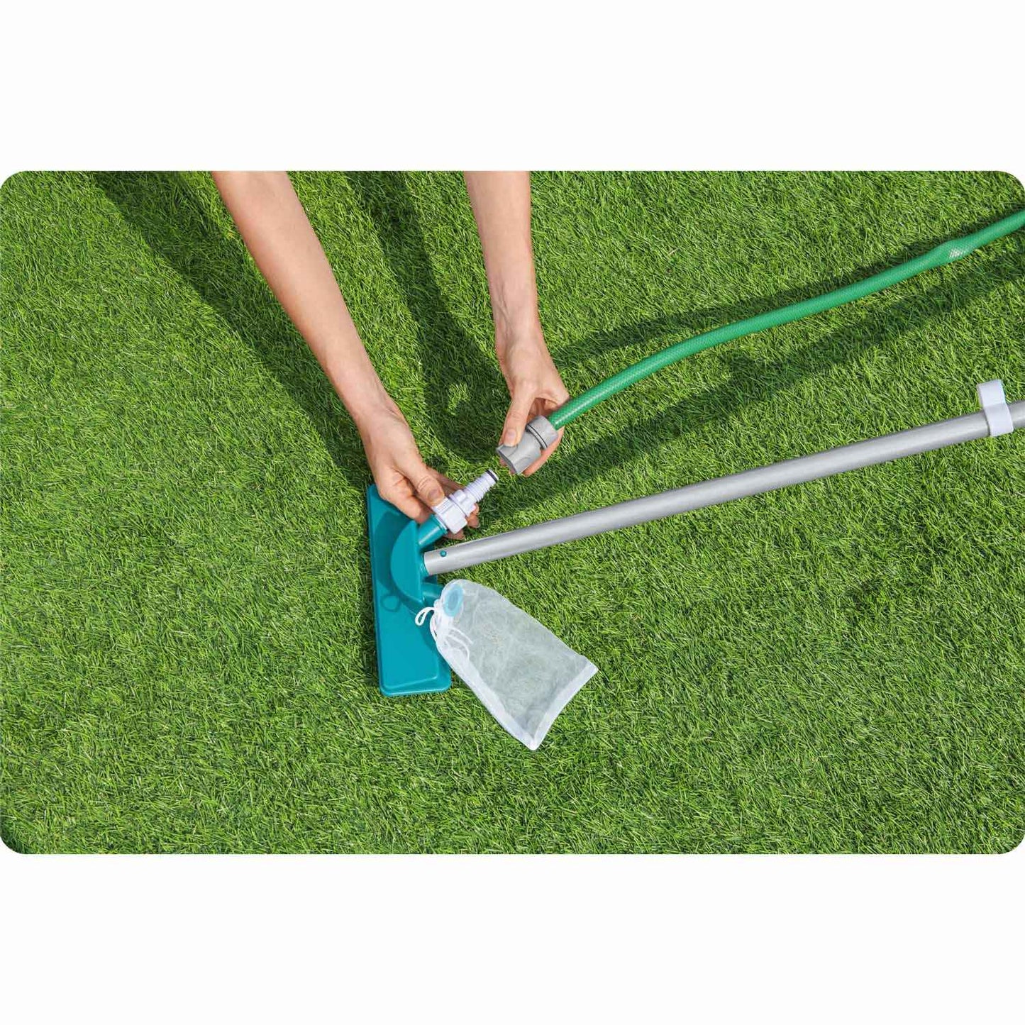 Pool cleaning set, 167 cm stick + vacuum cleaner + Bestway 58013 net
