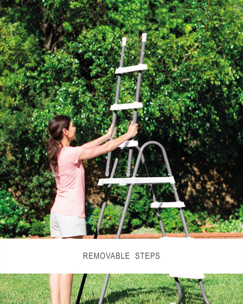 Pool ladder 122 cm, anti-slip steps, INTEX 28076