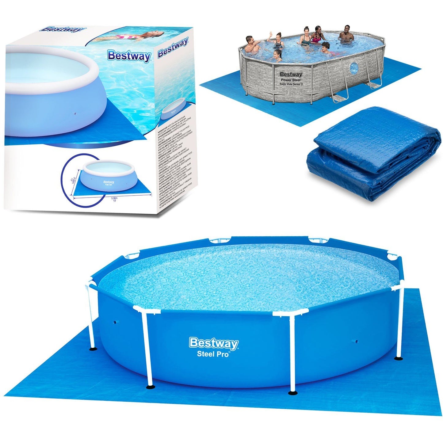 Pool mat - 396 x 396 cm Bestway 58002