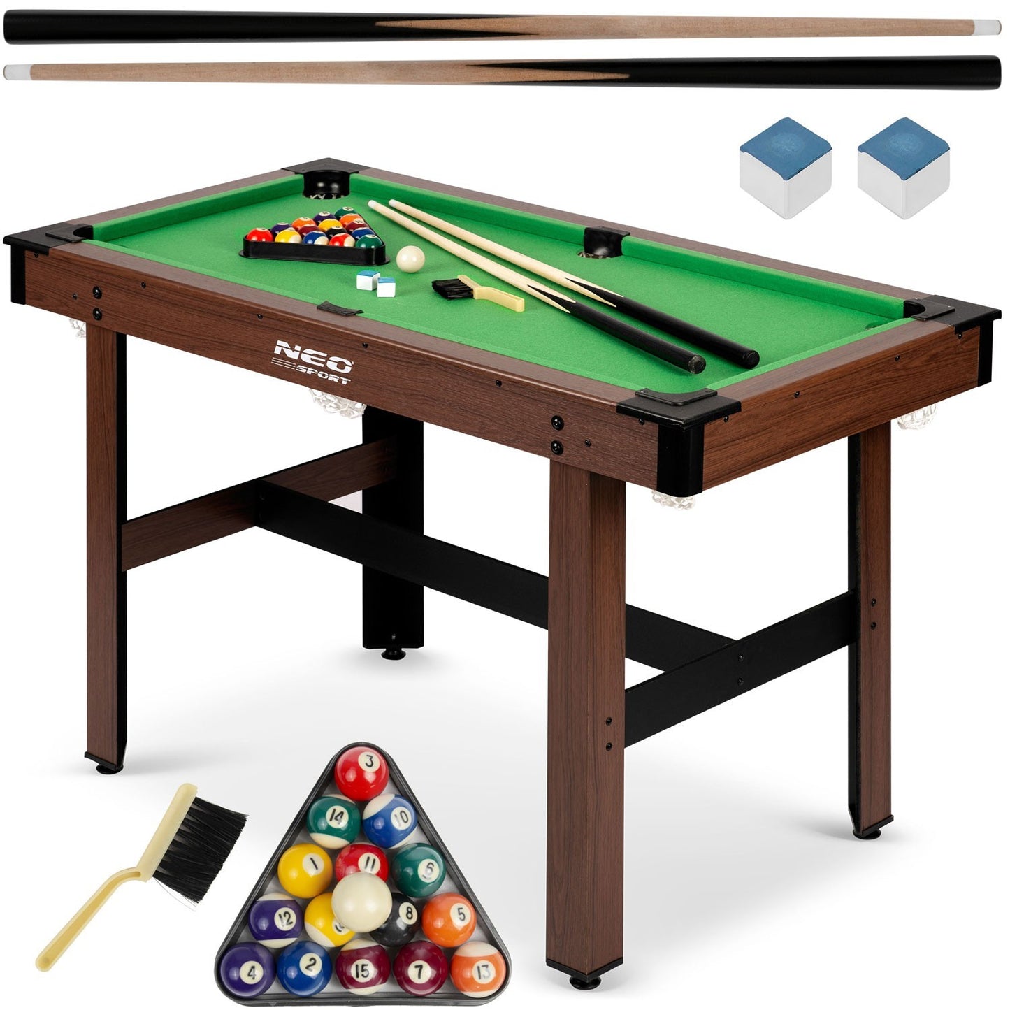 Pool table 122 x 61 x 76 cm NS-807 Dark brown