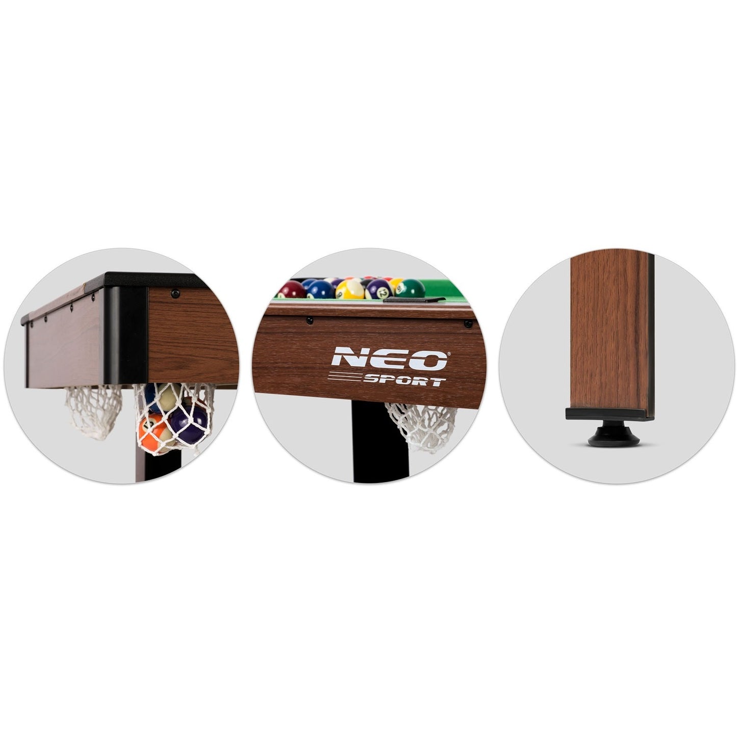 Pool table 122 x 61 x 76 cm NS-807 Dark brown