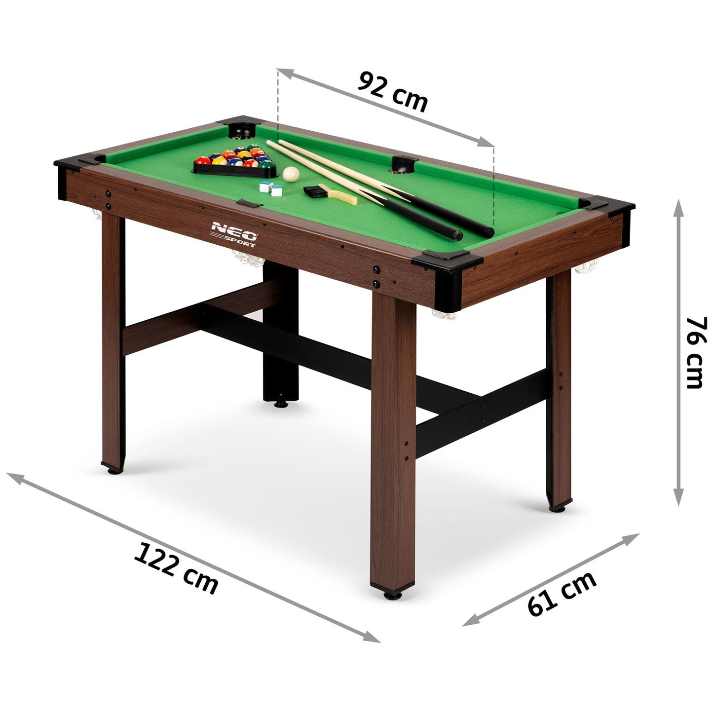 Pool table 122 x 61 x 76 cm NS-807 Dark brown