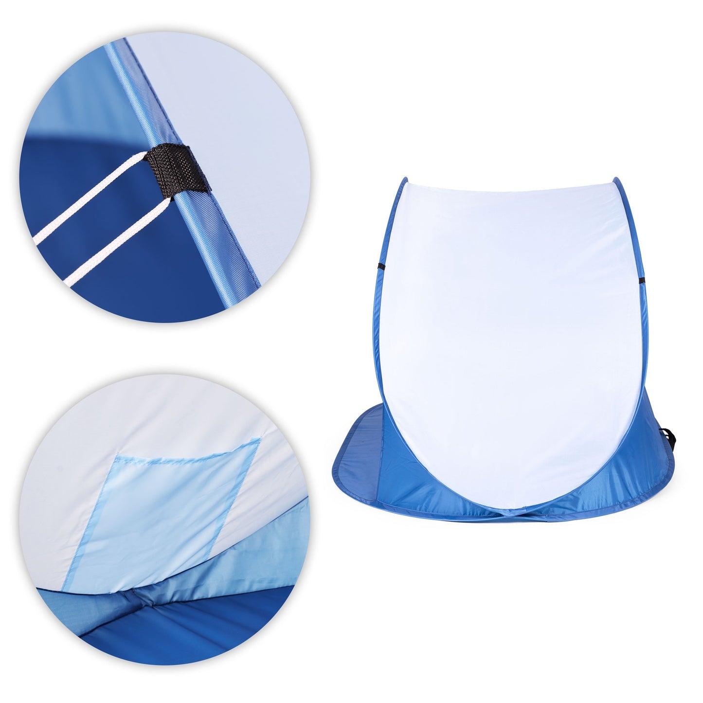 Pop-Up Beach Tent Windbreak for Beach, Pool, Garden Blue MultiGarden