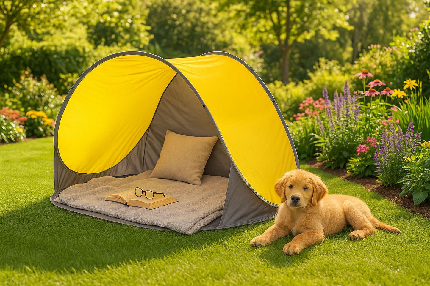 Pop-Up Beach Tent Windbreak for Beach, Pool, Garden MultiGarden
