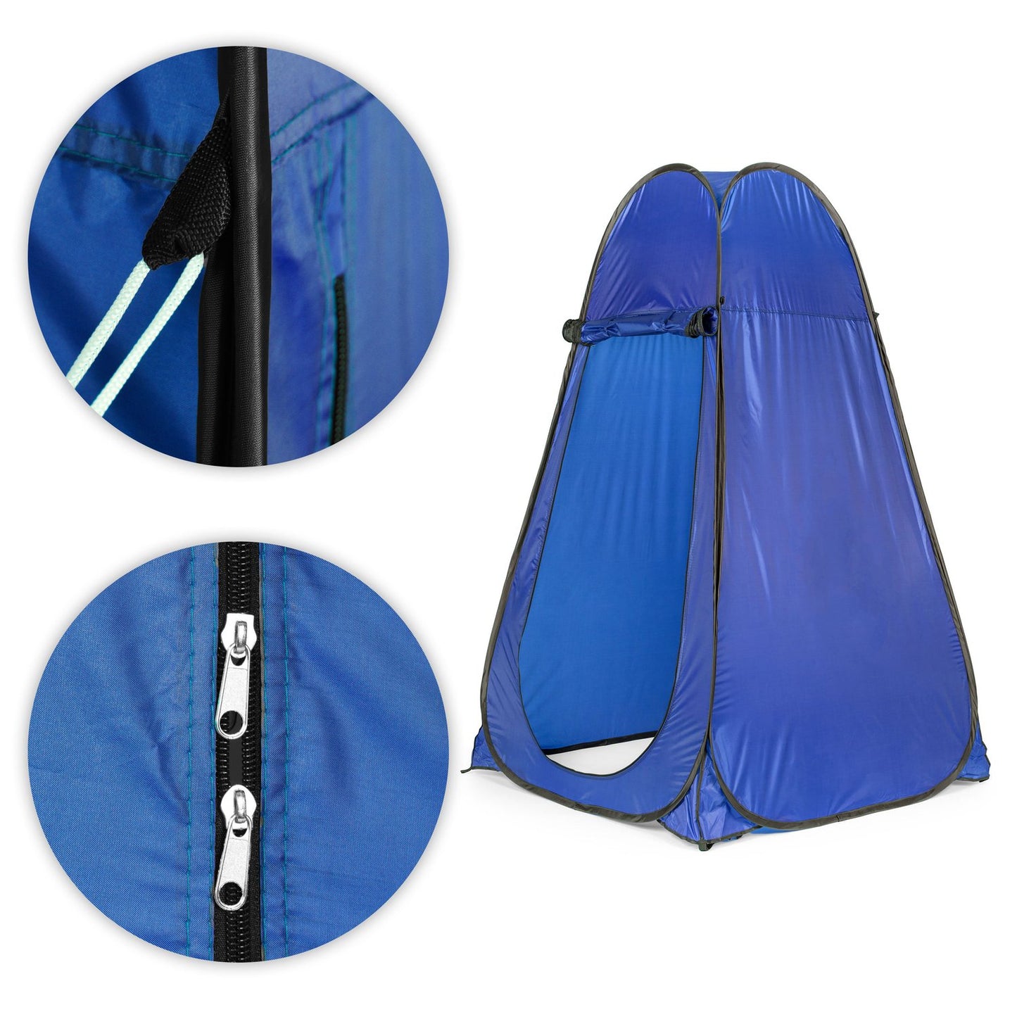 Pop-Up Camping Tent Changing Room Shower WC Cabin Blue MultiGarden