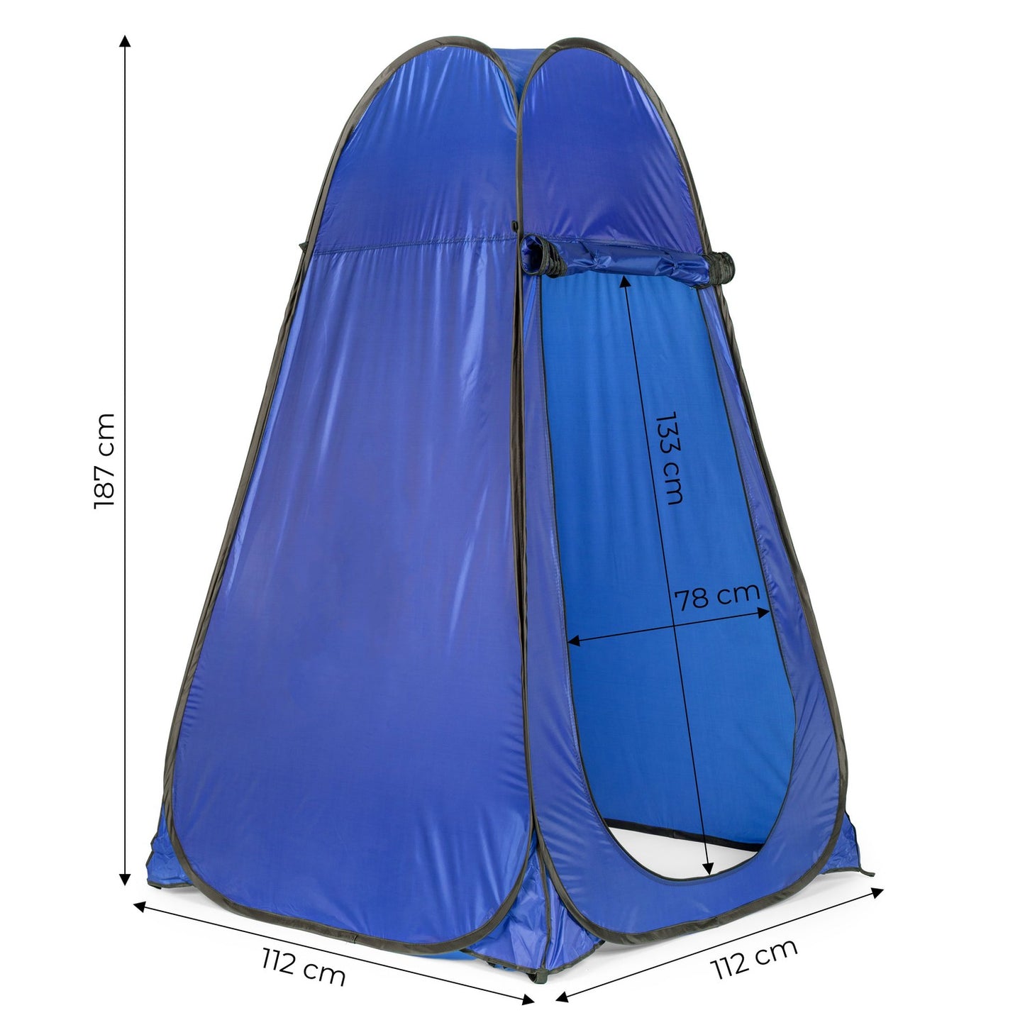 Pop-Up Camping Tent Changing Room Shower WC Cabin Blue MultiGarden