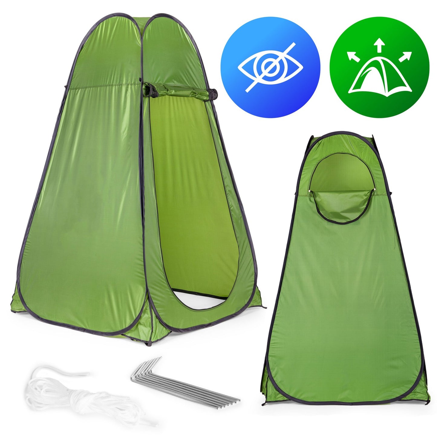 Pop-Up Camping Tent Changing Room Shower WC Cabin Green MultiGarden