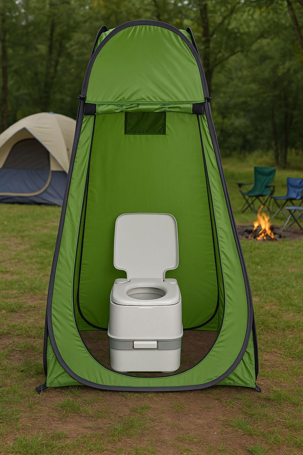 Pop-Up Camping Tent Changing Room Shower WC Cabin Green MultiGarden