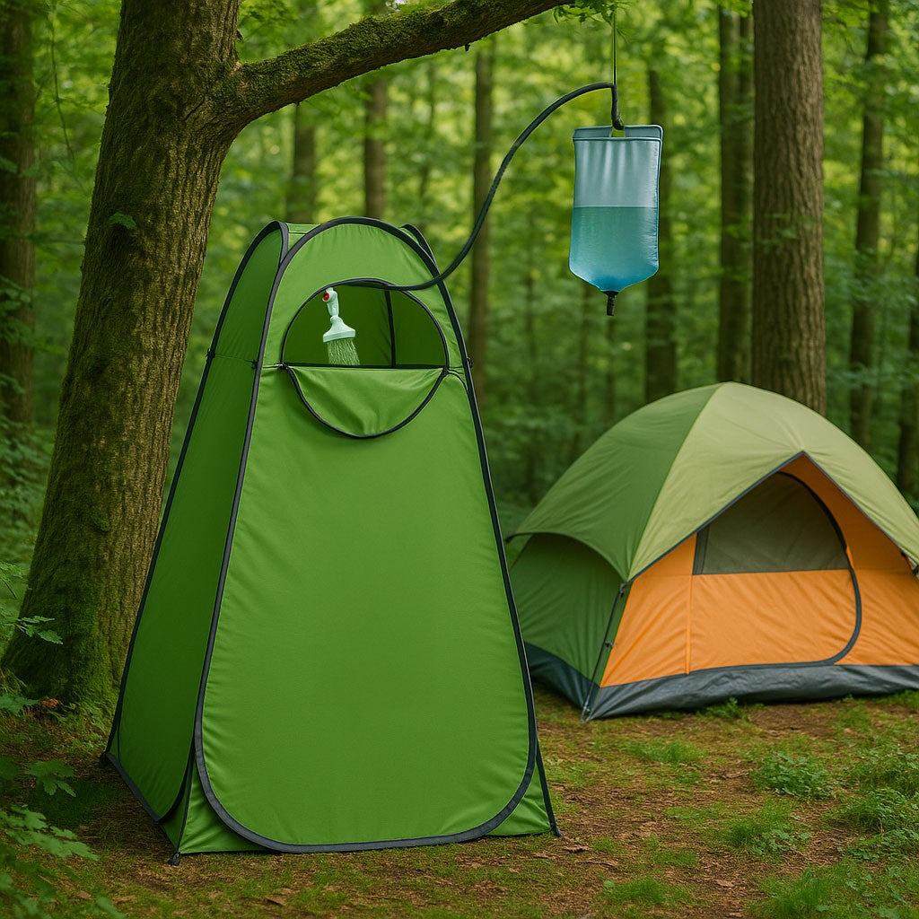 Pop-Up Camping Tent Changing Room Shower WC Cabin Green MultiGarden