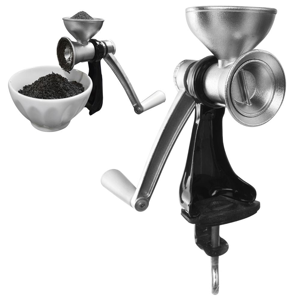 Poppy mill for finely ground seeds for cakes and tarts