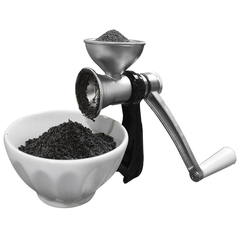 Poppy mill for finely ground seeds for cakes and tarts