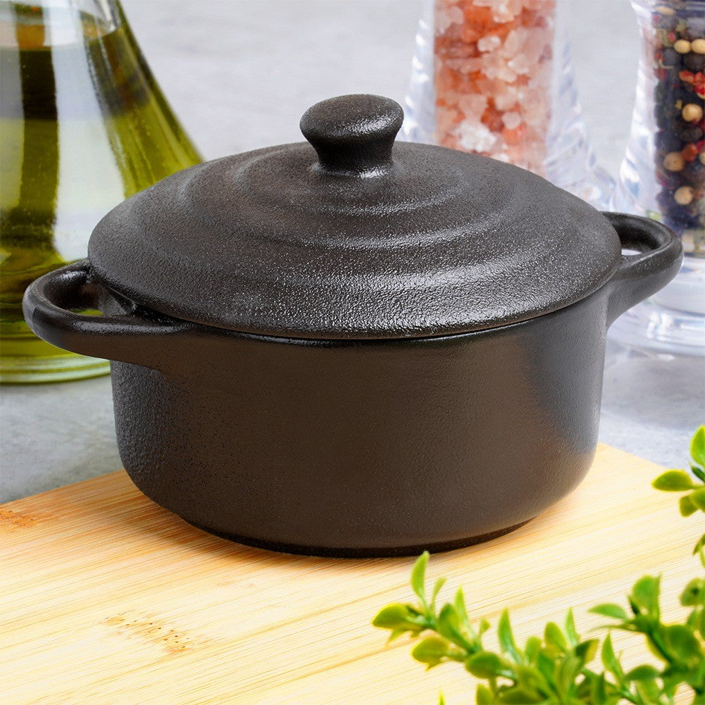 Porcelain Baking Dish with Lid, 150 ml Capacity