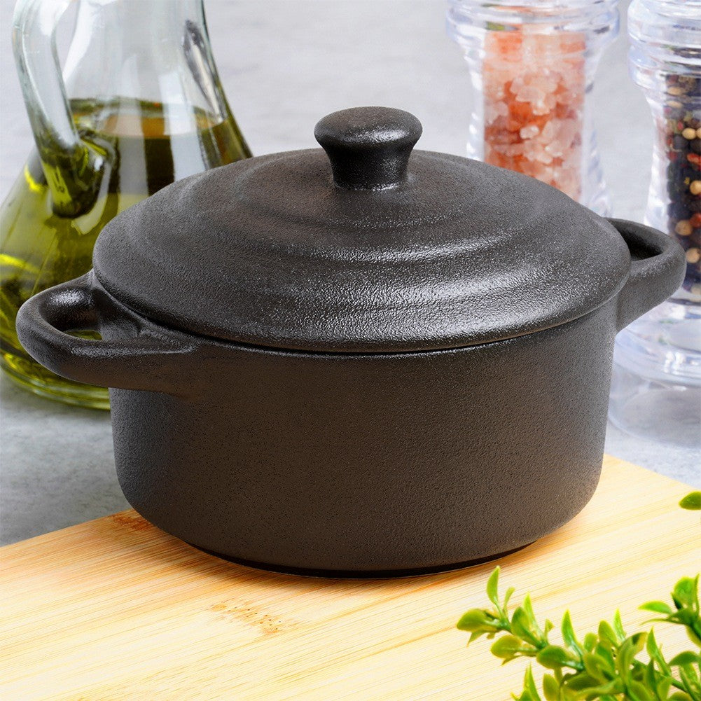 Porcelain Baking Dish with Lid, 450 ml Capacity