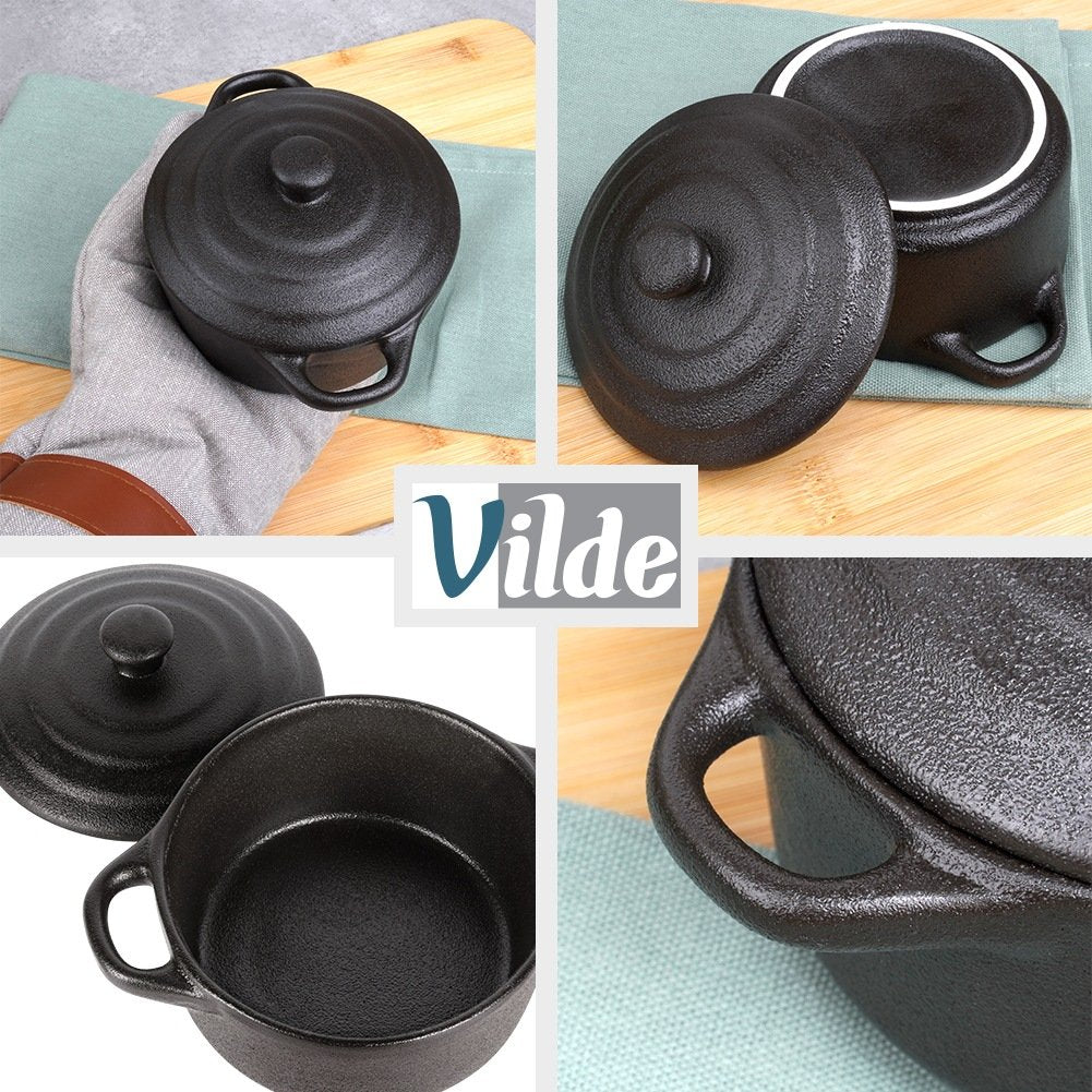 Porcelain Baking Dish with Lid, 450 ml Capacity