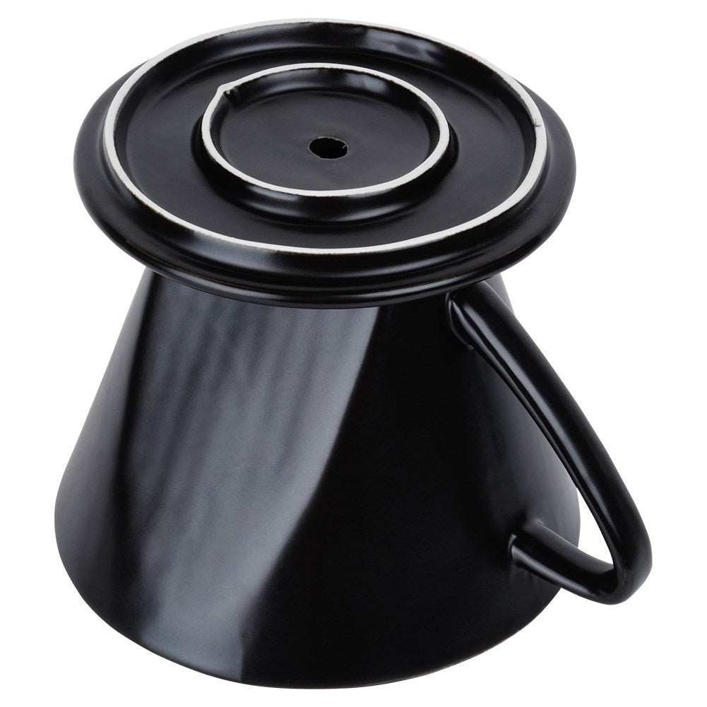 Porcelain Coffee Funnel Black - Reusable & Eco-Friendly