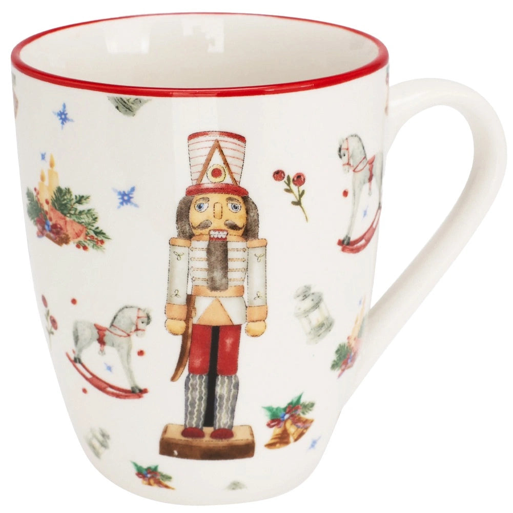 Porcelain Holiday Mug, Nutcracker Design, 320 ml
