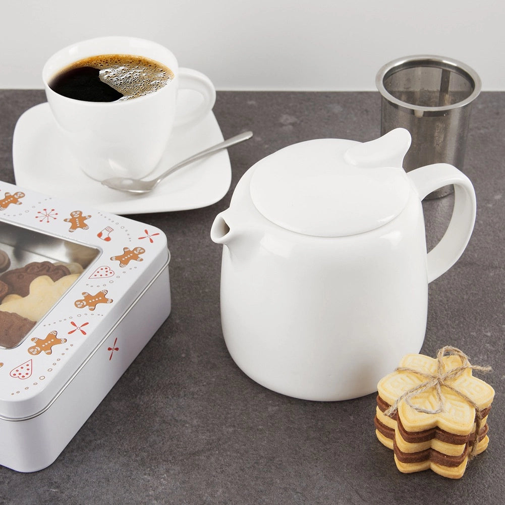 Porcelain Teapot with Infuser, 650 ml Capacity