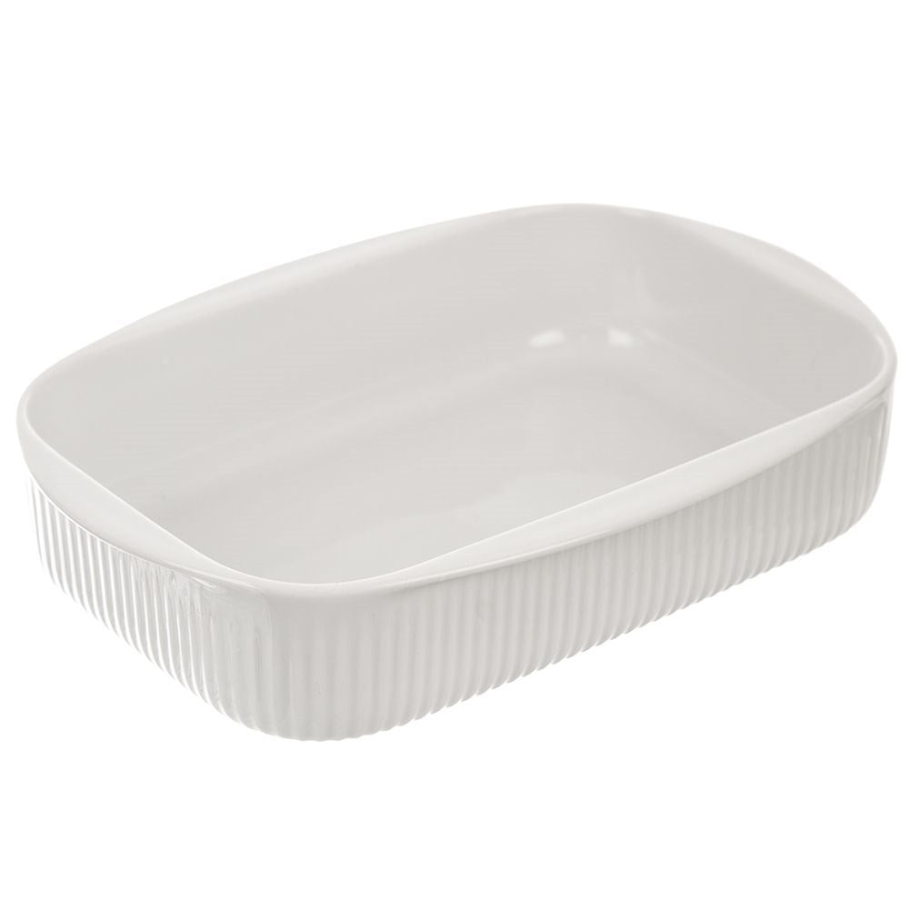 Porcelain dish for lasagna and gratins, 1L capacity